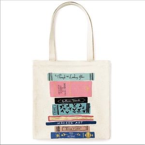 Kate Spade Canvas Book Tote Stack of Classics